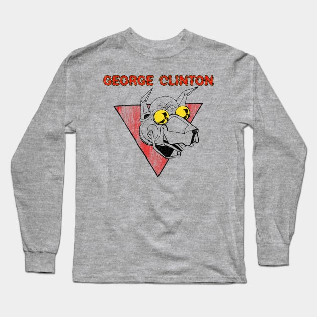 George Clinton Atomic Dog Long Sleeve T-Shirt by PUBLIC BURNING